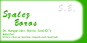 szalez boros business card